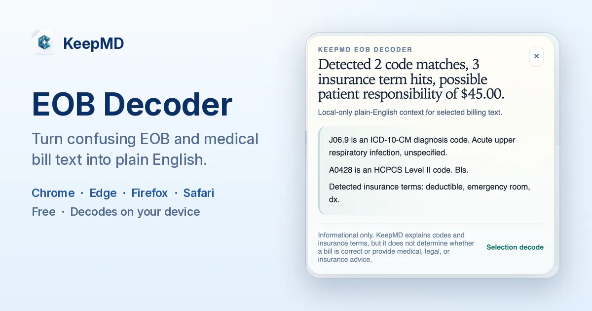 KeepMD EOB Decoder gallery image