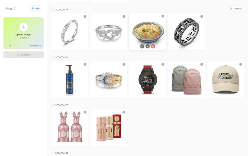 Foca AI - White BG E-commerce Images screenshot 1