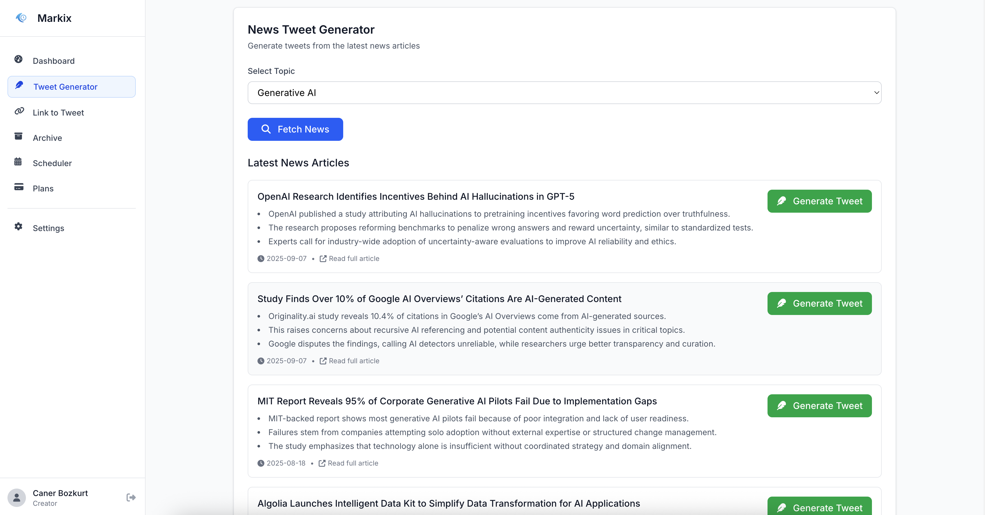Markx - Automatizzare e generare post sui social media media 3