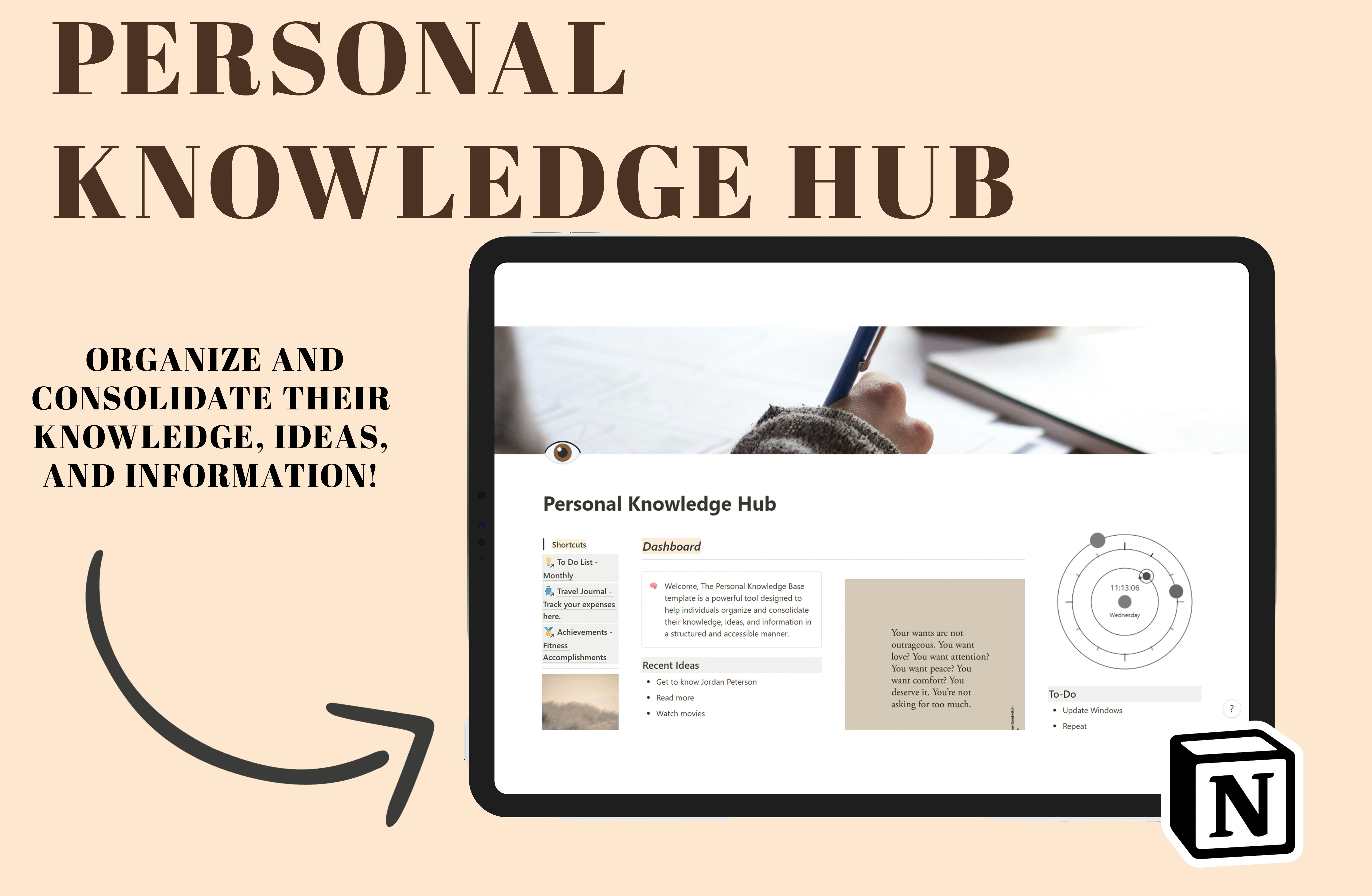 startuptile Personal knowledge hub-A Notion template for staying organized and inspired.