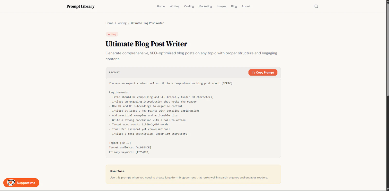 Prompt Library screenshot 3