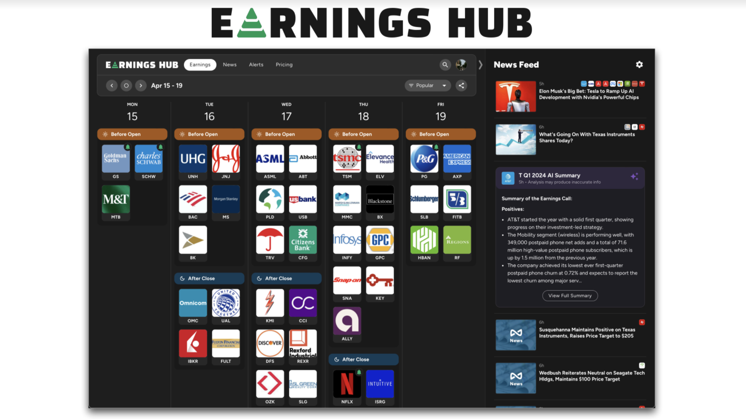 earnings-hub - Free stock earnings calendar, IPOs and earnings calls