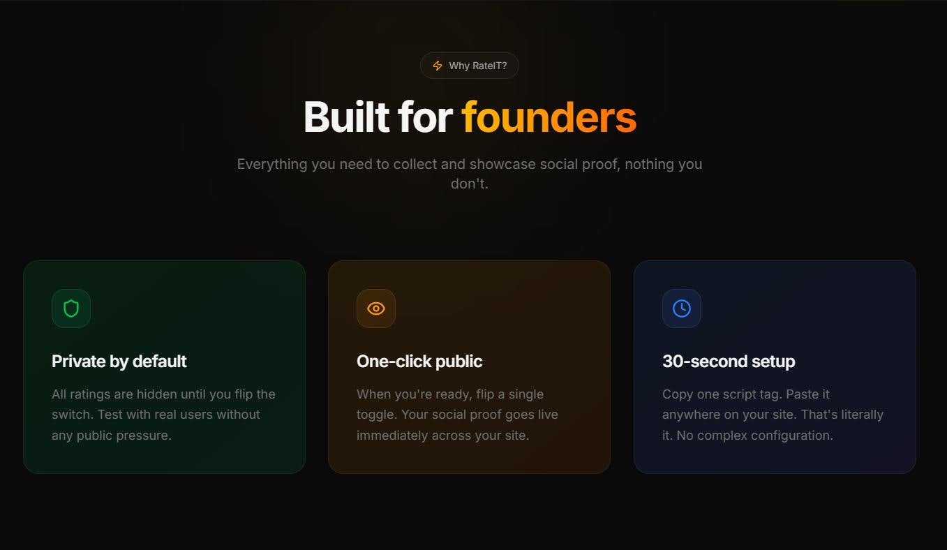 RateIT  - Screenshot 2 showing product features and functionality