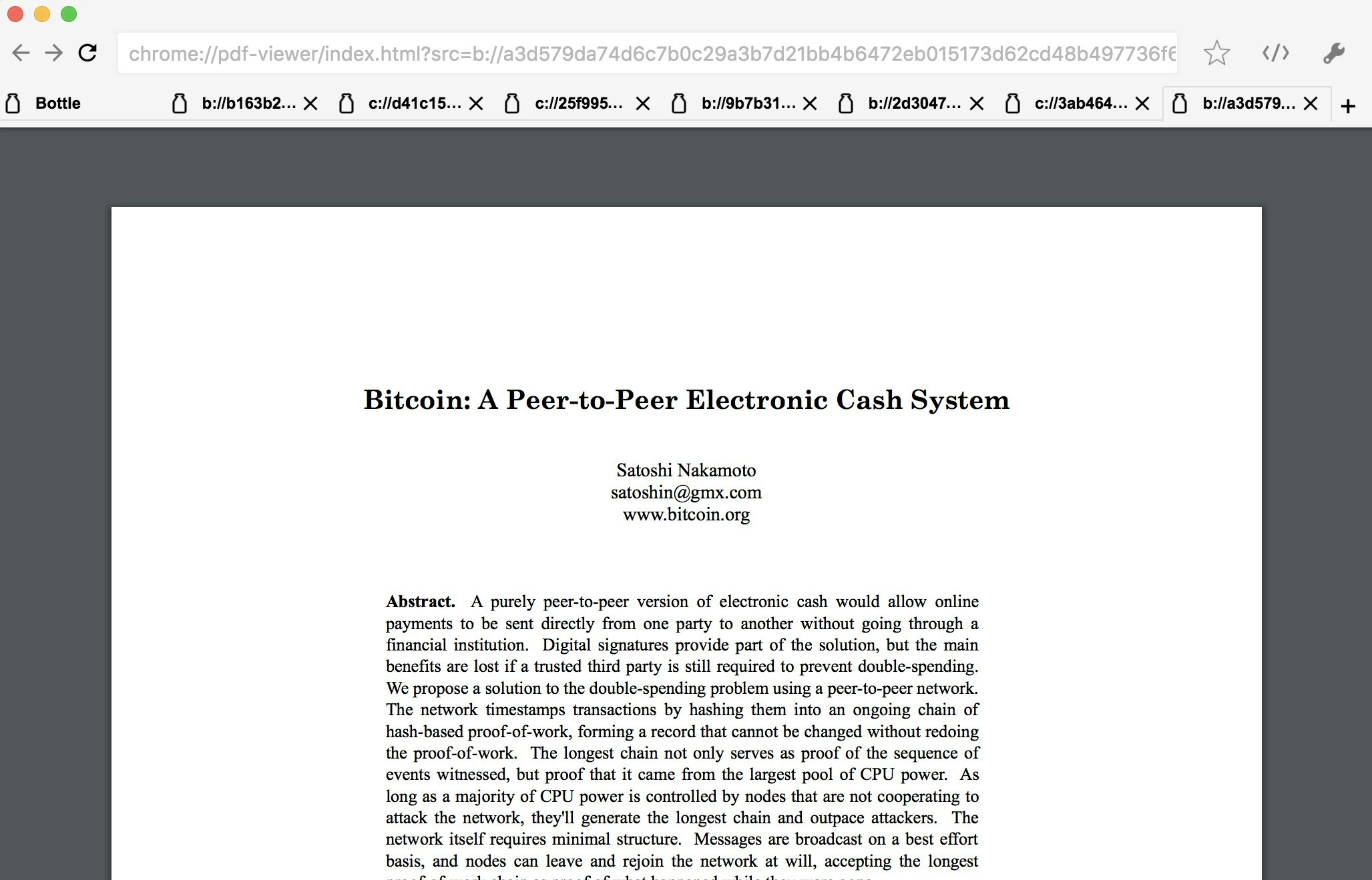 Bottle - A Bitcoin Browser gallery image