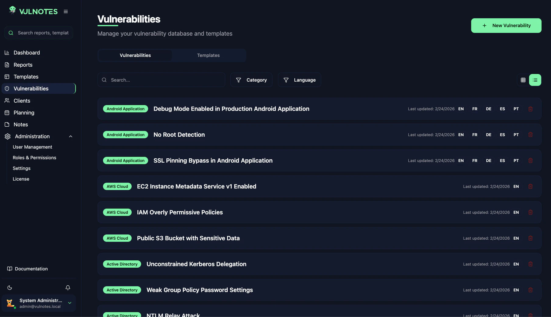 Vulnotes gallery image