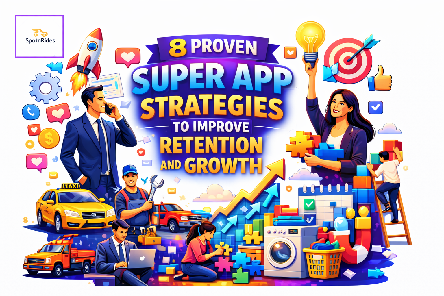 Super App Growth Strategies - Product Hunt launch logo and brand identity