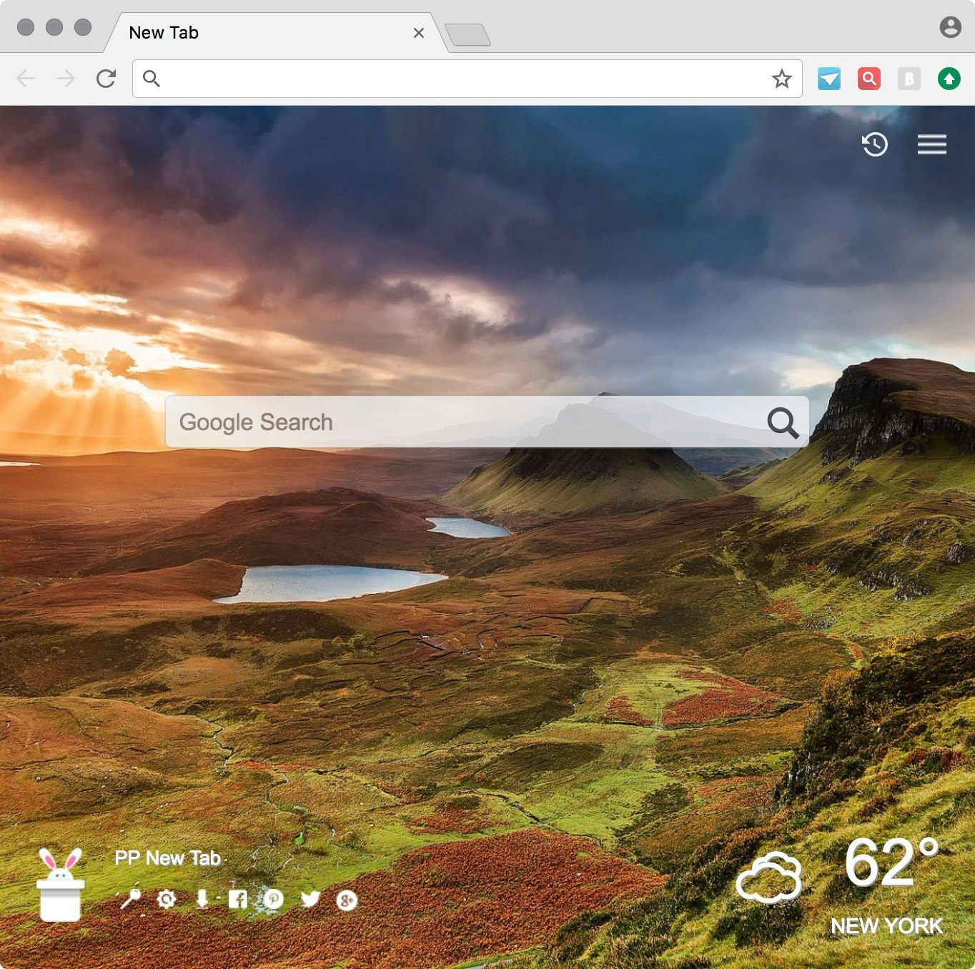 PP New Tab - Chrome Extension