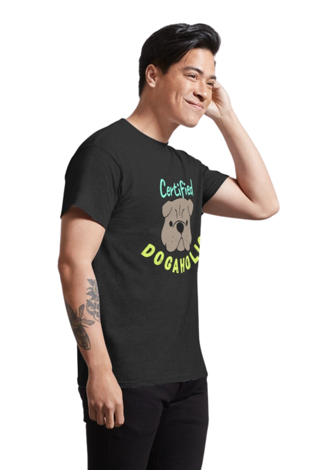 เสื้อยืด Dogaholic Classic ที่ผ่านการรับรอง - ฉันเป็น Dogaholic ที่ได้รับการรับรองซึ่งรัก Dog Dog Classic T-Shirt media 5