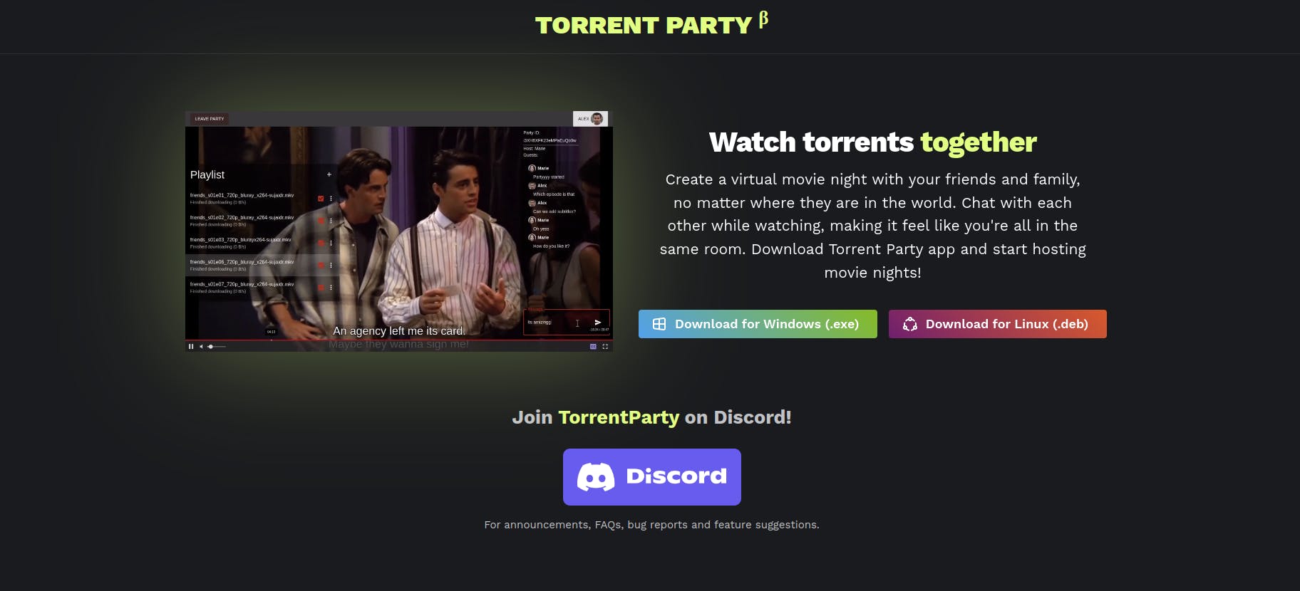 Torrent Party media 1