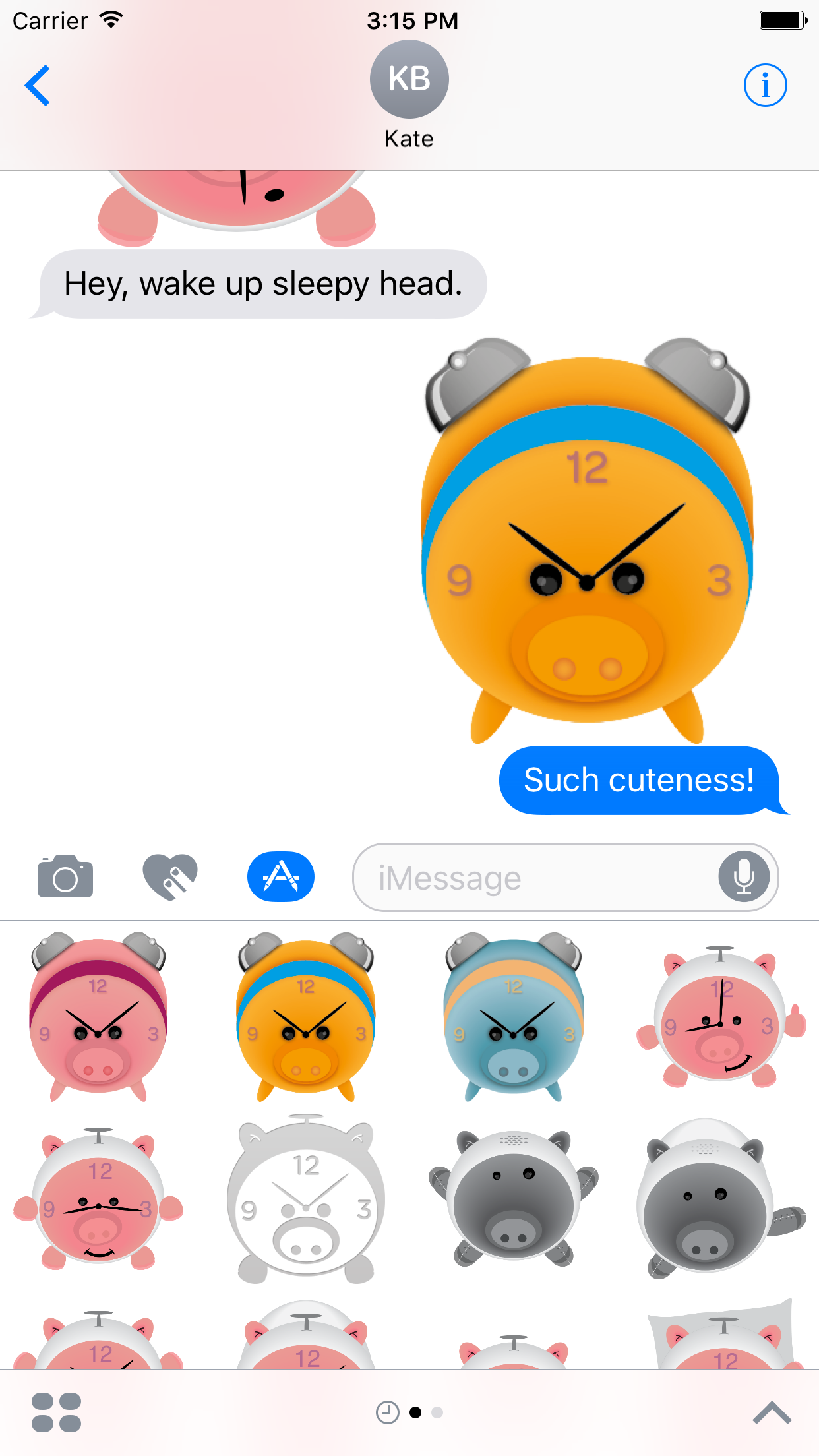 PiggyAlarm (iMessage sticker pack) gallery image