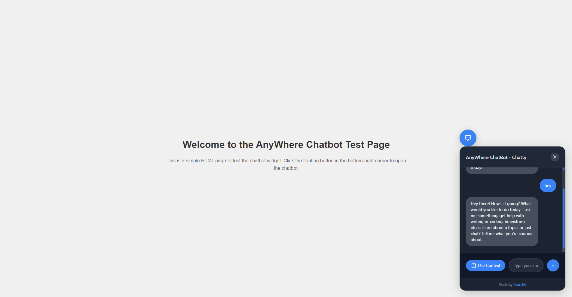 Anywhere ChatBot - Chatty gallery image
