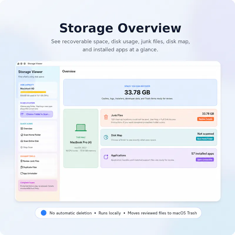Storage Viewer for macOS screenshot 1