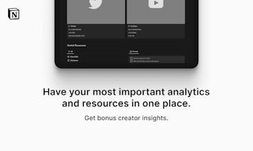 Notion Creator Dashboard gallery image