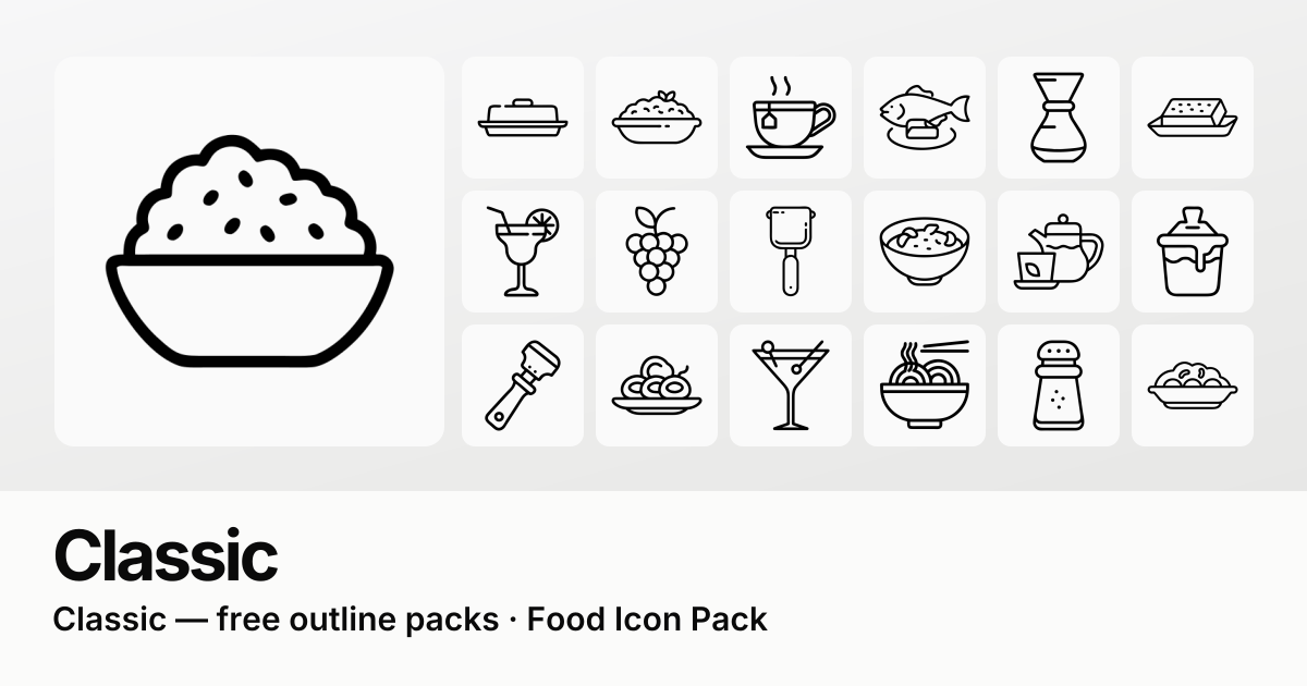 Food Icons - free & premium packs gallery image