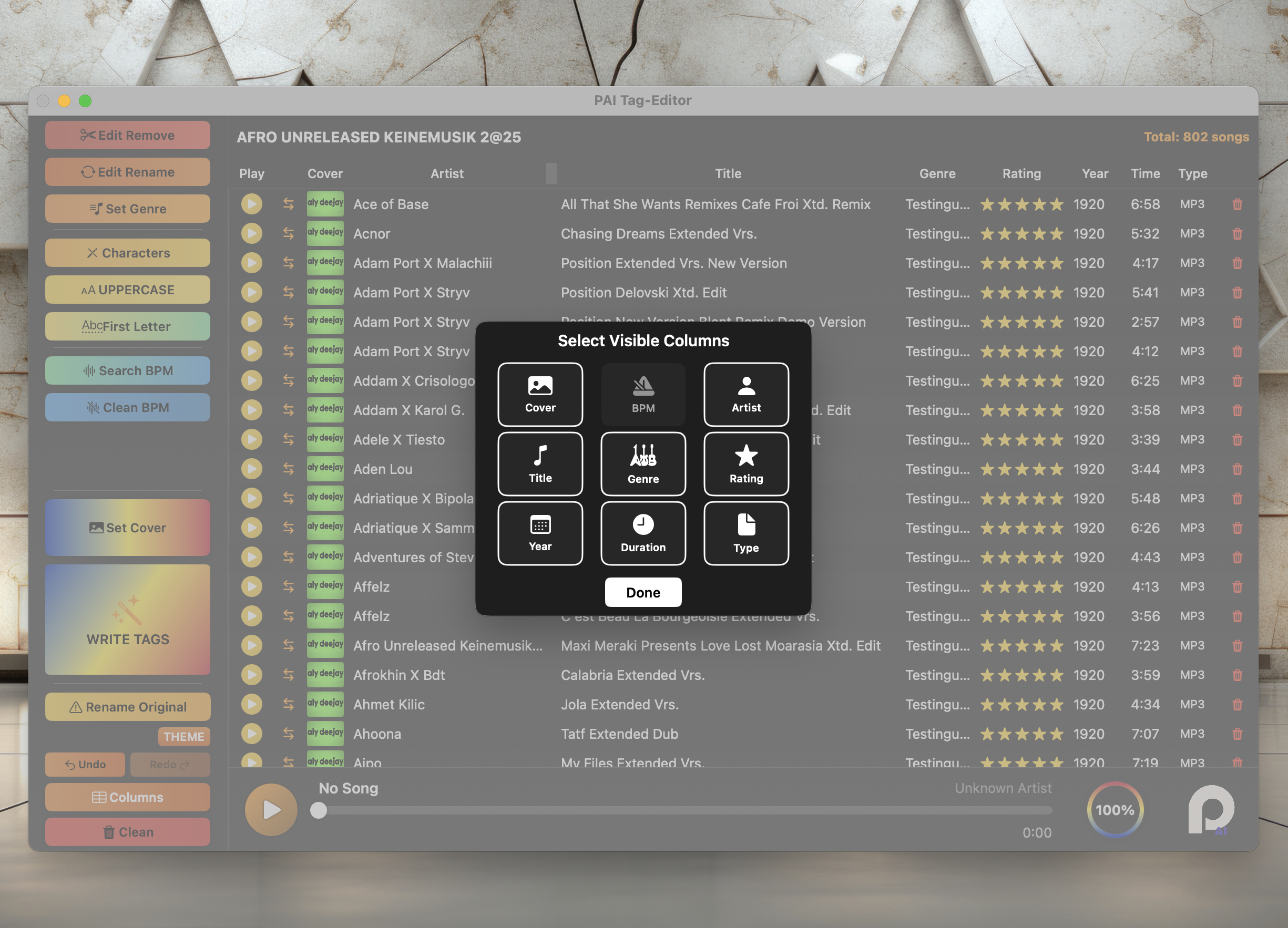 6 in 1 pacchetto DJ per Mac - Master 50 tracce contemporaneamente, rilevamento BPM, tutto offline media 6