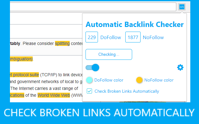 Automatic Backlink Checker gallery image