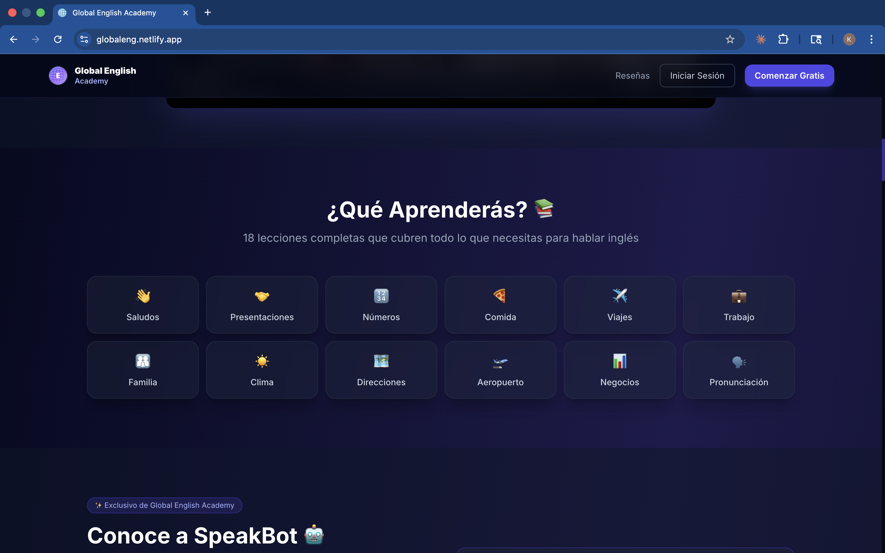 Global English Academy - Screenshot 5 showing product features and functionality