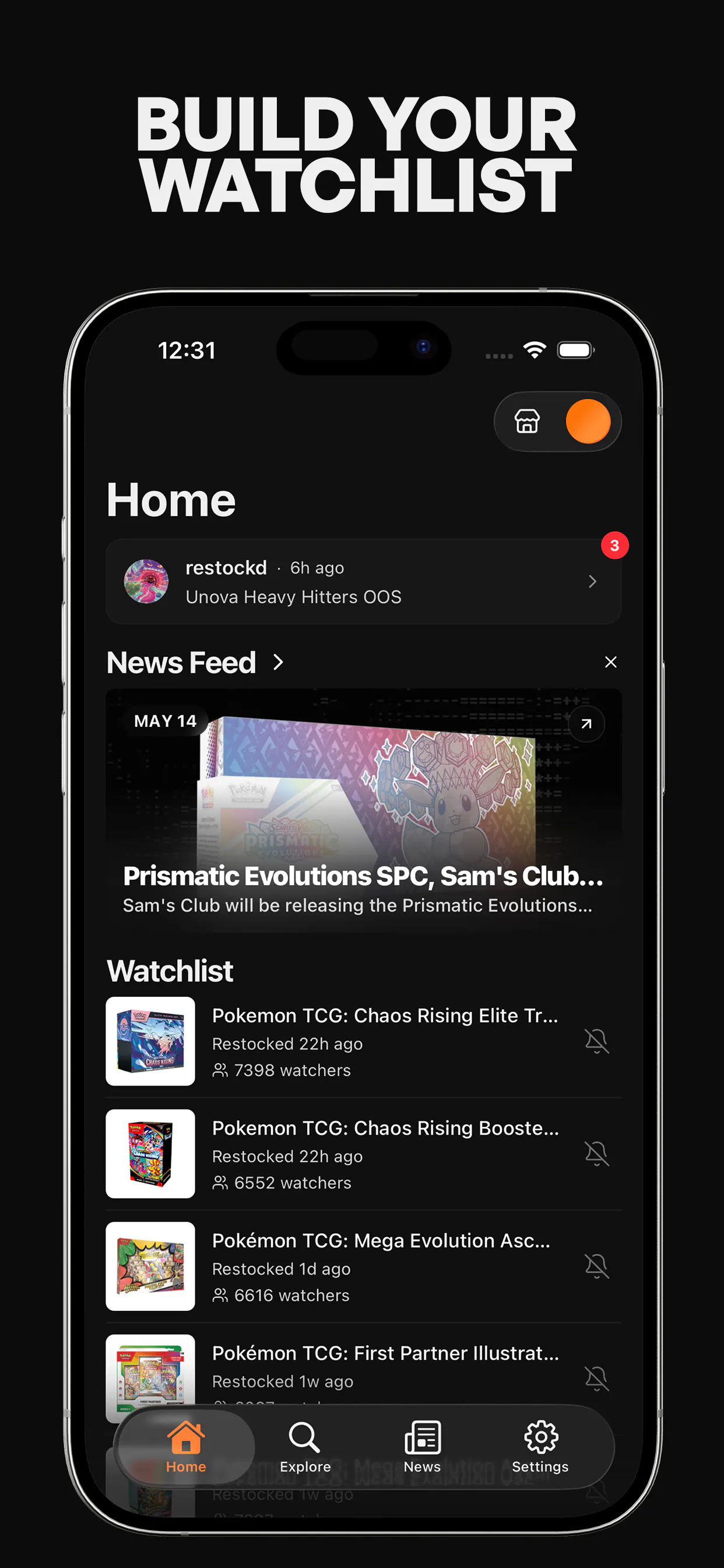 Restockd App gallery image