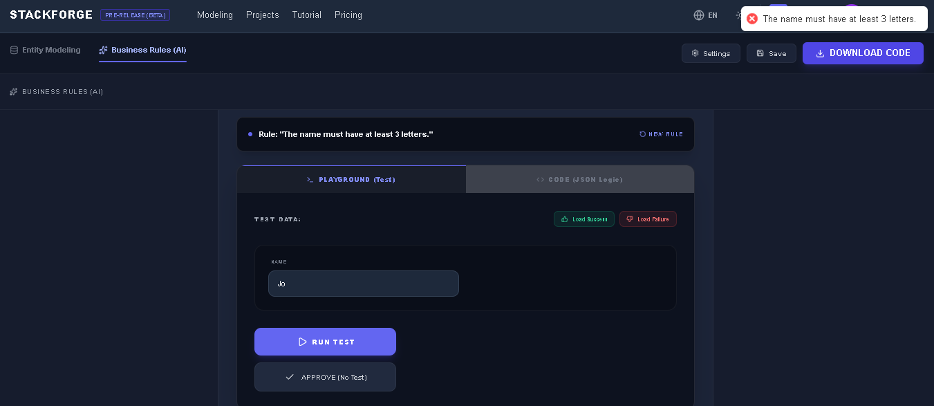 StackForge - Main product screenshot demonstrating key features and user interface