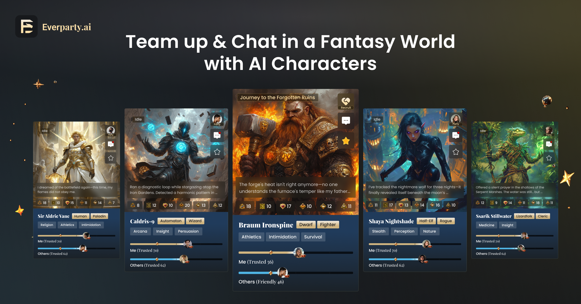 Média Everparty.ai - Recrutez vos héros d'IA dans une aventure de fantaisie sociale 4