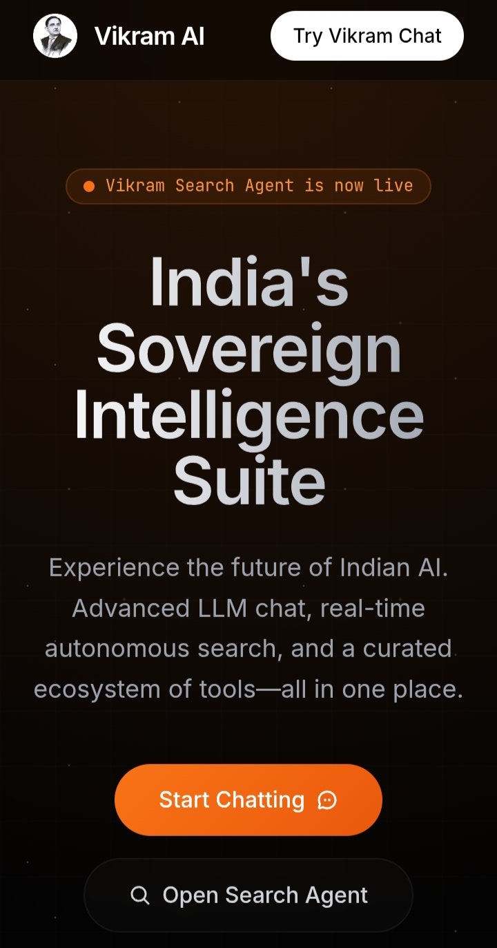 Vikram AI  - Screenshot 2 showing product features and functionality
