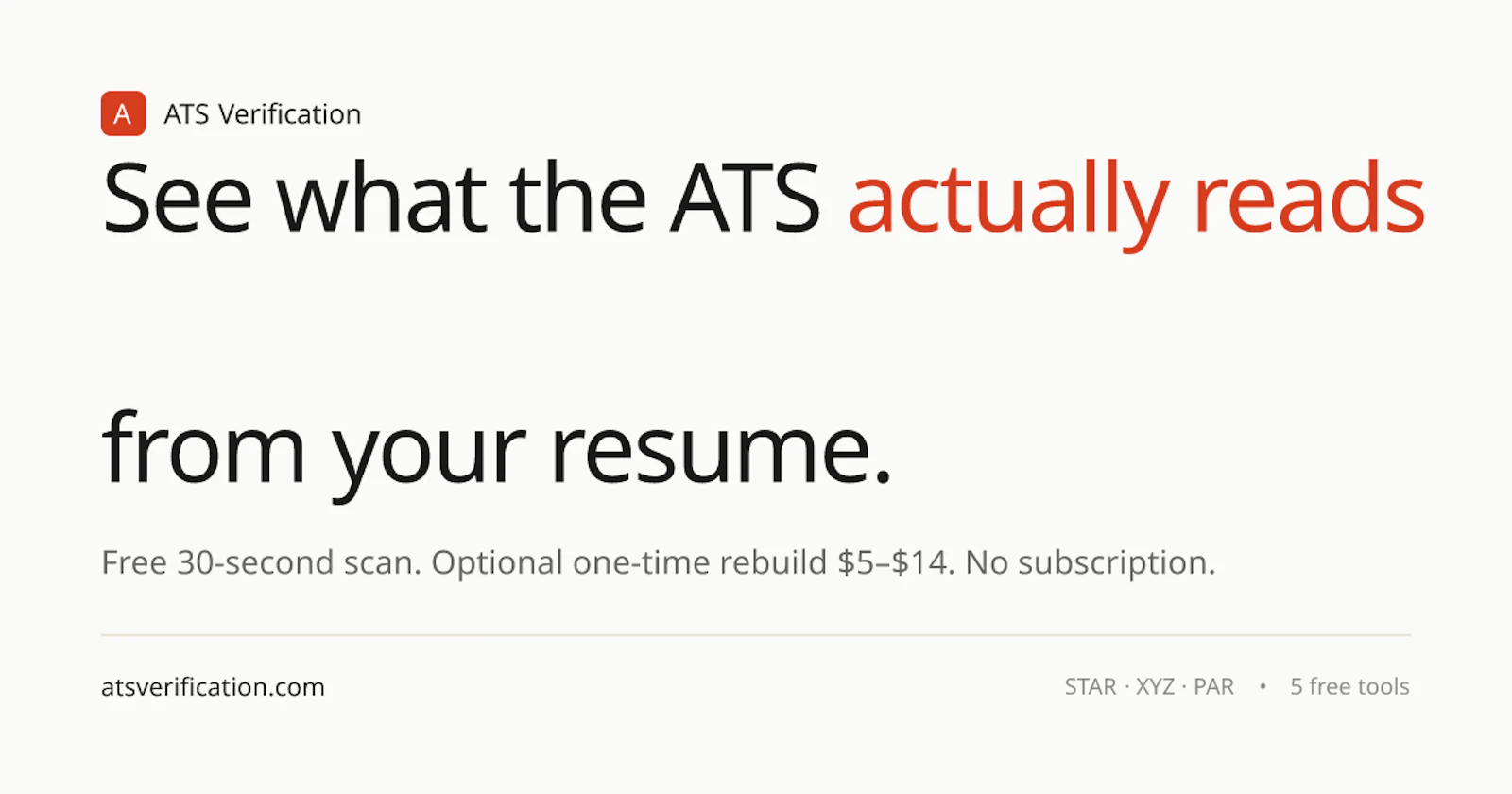 ATS Verification screenshot 1