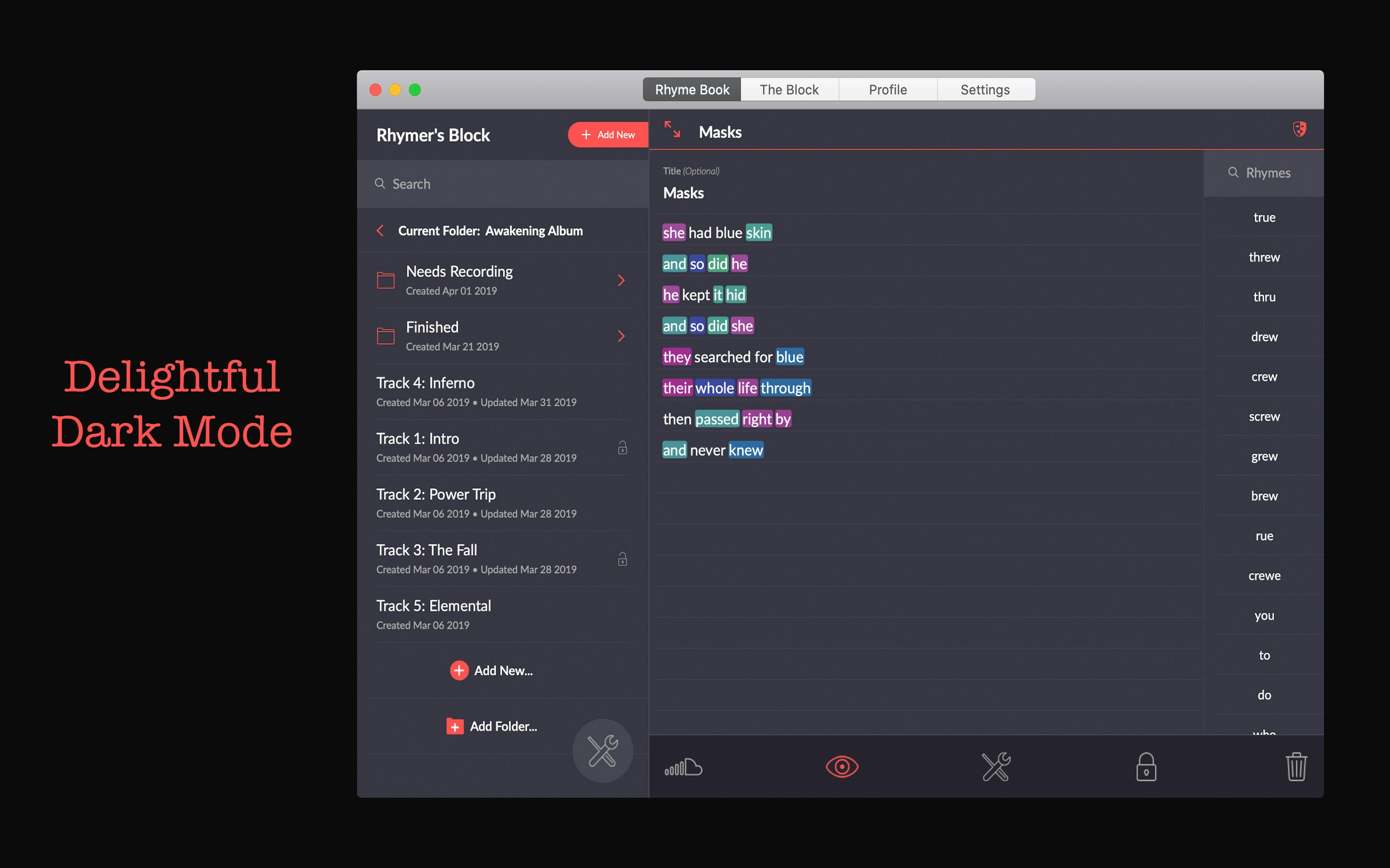Rhymer's Block for macOS gallery image