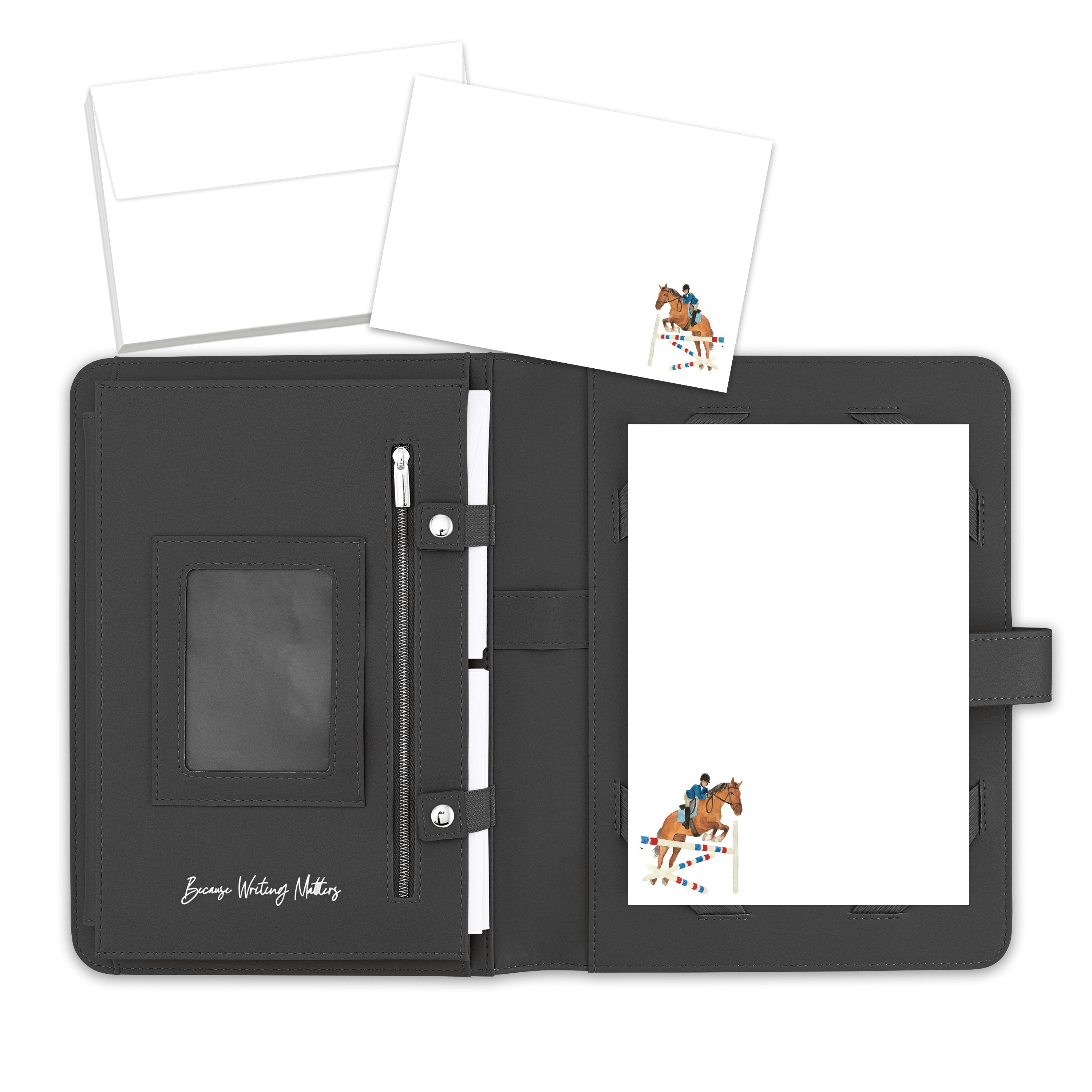 Média Ensemble d'écriture de lettres |Moi Lovely - Cheval avec un jeu d'écriture de lettres de cavalier avec l'organisateur 1