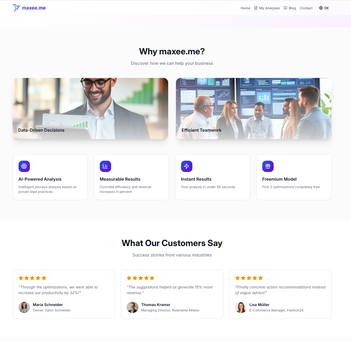 maxee.me - Screenshot 4 showing product features and functionality