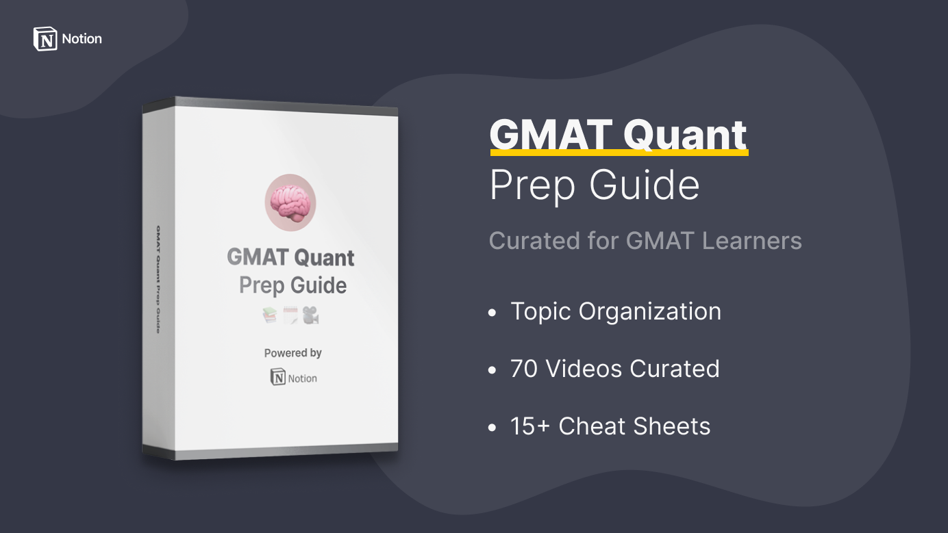 Mídia 1 de GMAT Quant Prep - Modelo de noção - Com curadoria para os alunos