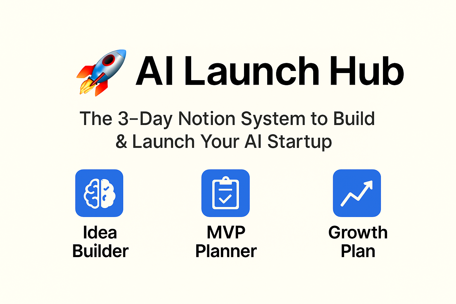 AI Launch Hub - Das 3-tägige Begriffssystem zum Erstellen und Starten Ihres KI-Startups Medien 1