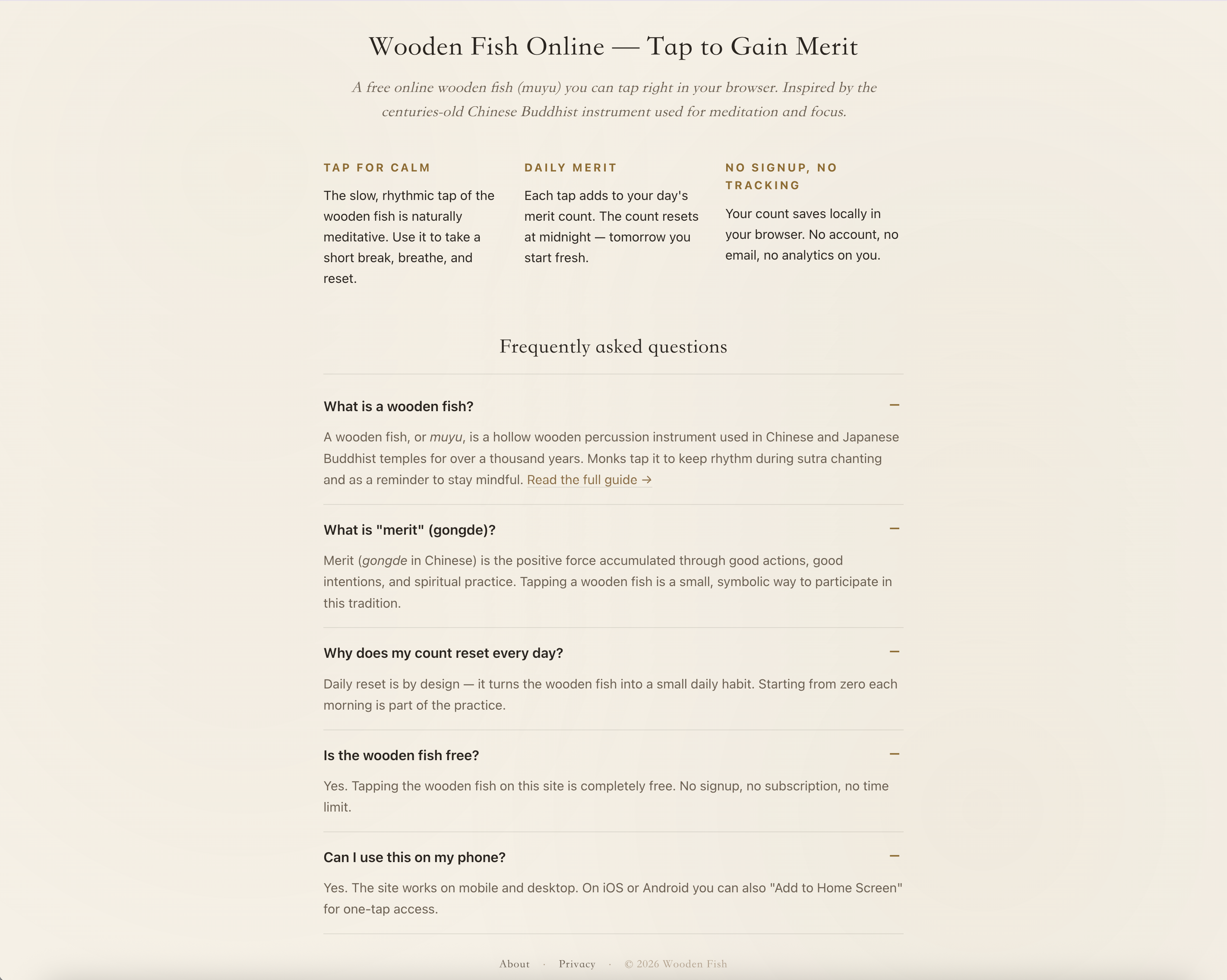 Wooden Fish Online — Tap to Gain Merit gallery image
