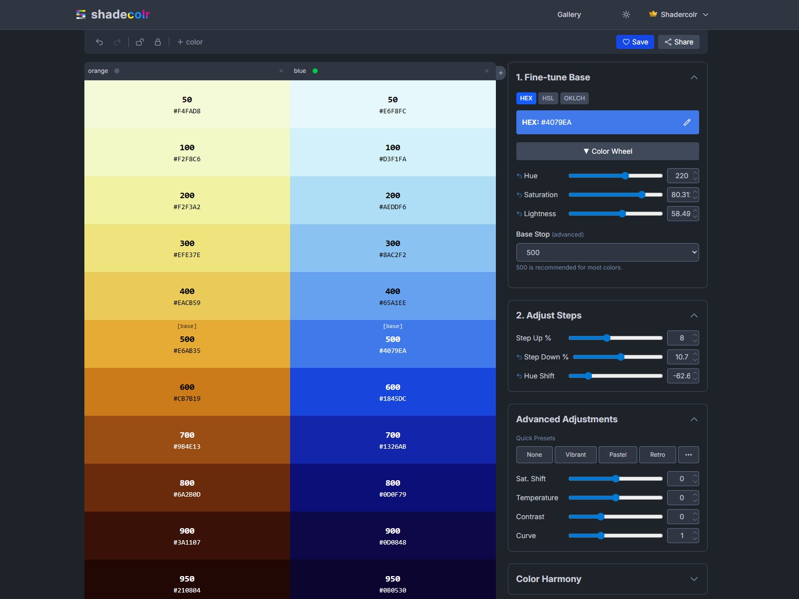 Shadecolr - Screenshot 4 showing product features and functionality