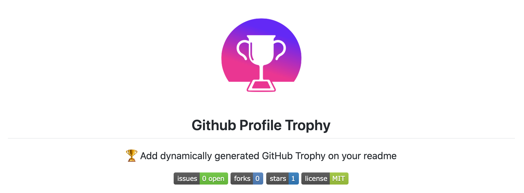 🏆GitHub Profile Trophy