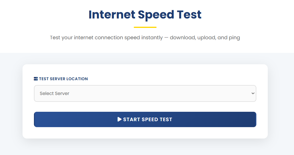 Internet Speed Test | EaseTools - Main product screenshot demonstrating key features and user interface