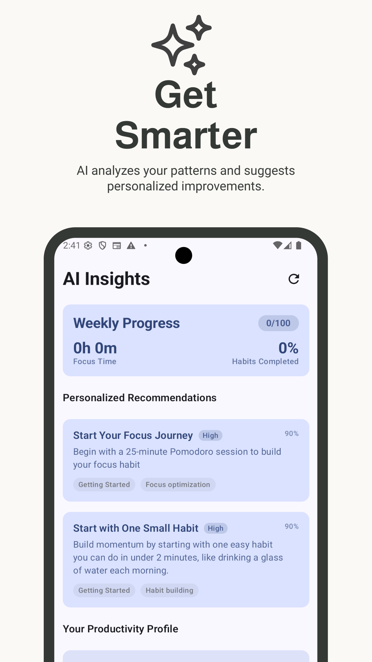 Zentrack - AI Alışkanlığı ve Focus Tracker - Günlük kalıplarınızı öğrenen AI ile çalışan alışkanlık izleyicisi medya 5