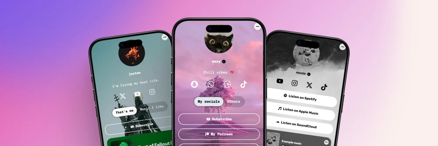 Linksy - The best Link in Bio Tool - Main product screenshot demonstrating key features and user interface