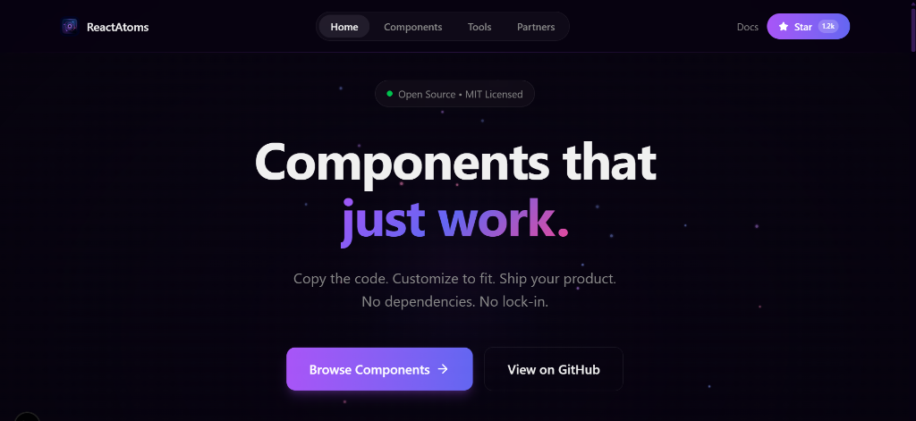 ReactAtoms – React Components Library gallery image
