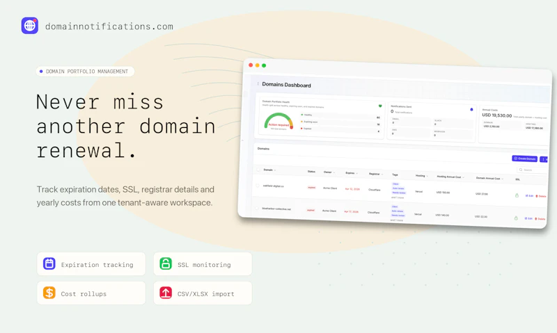 domainnotifications.com screenshot 2