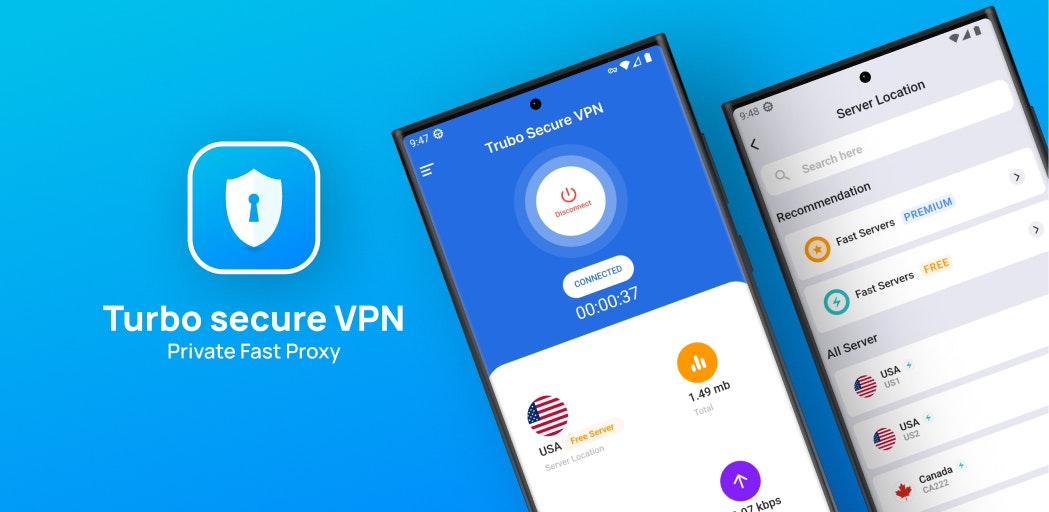터보 보안 VPN : 빠른 프록시 - 개인 정보 및 스파이웨어 보호를 동시에 즐기십시오. 미디어 1