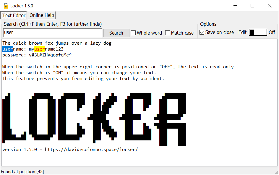 ロッカー - ロッカー、Windowsの安全なテキストエディターメディア1