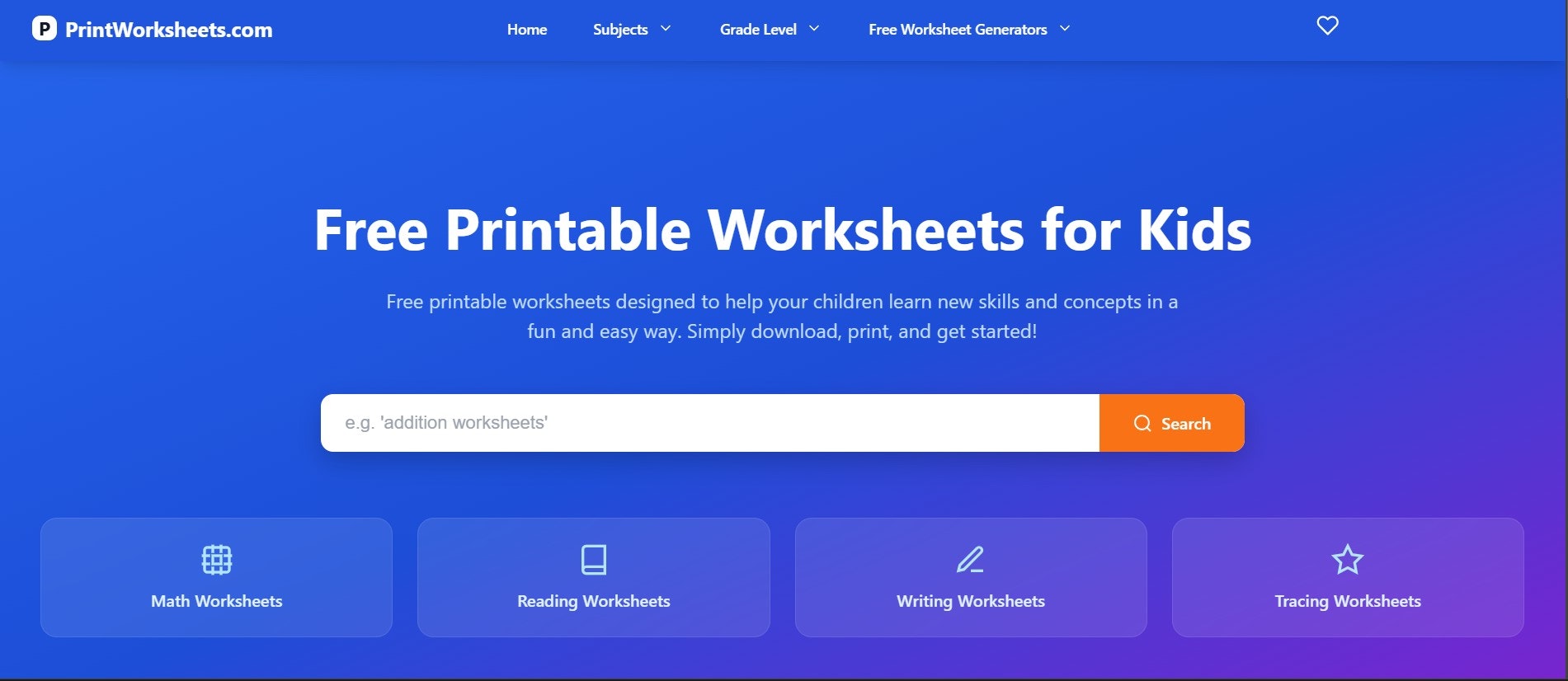 PrintWorksheets.com gallery image