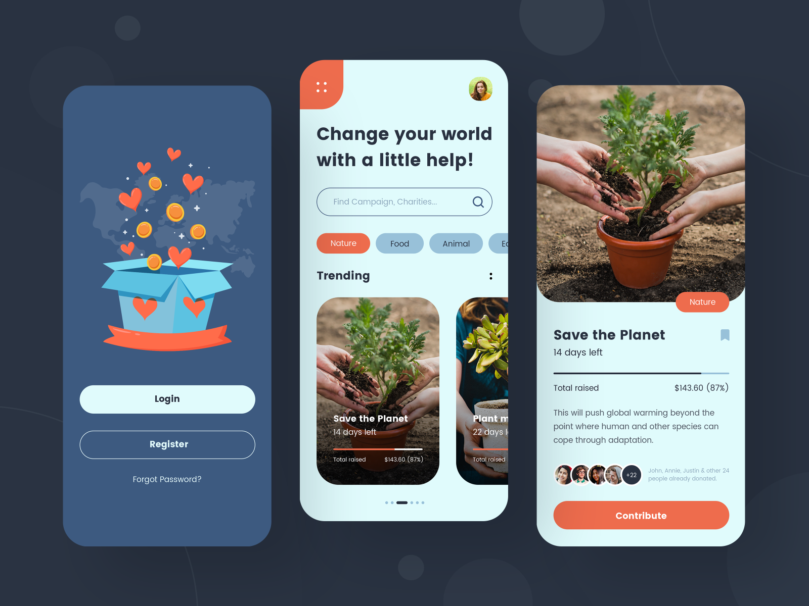 Fundraising App Design gallery image