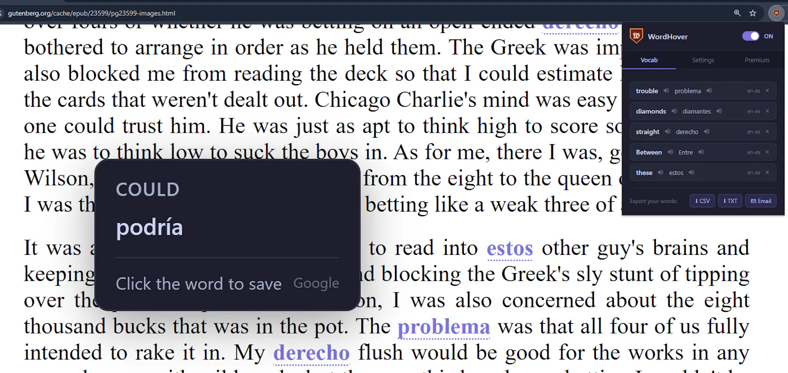WordHover screenshot 1