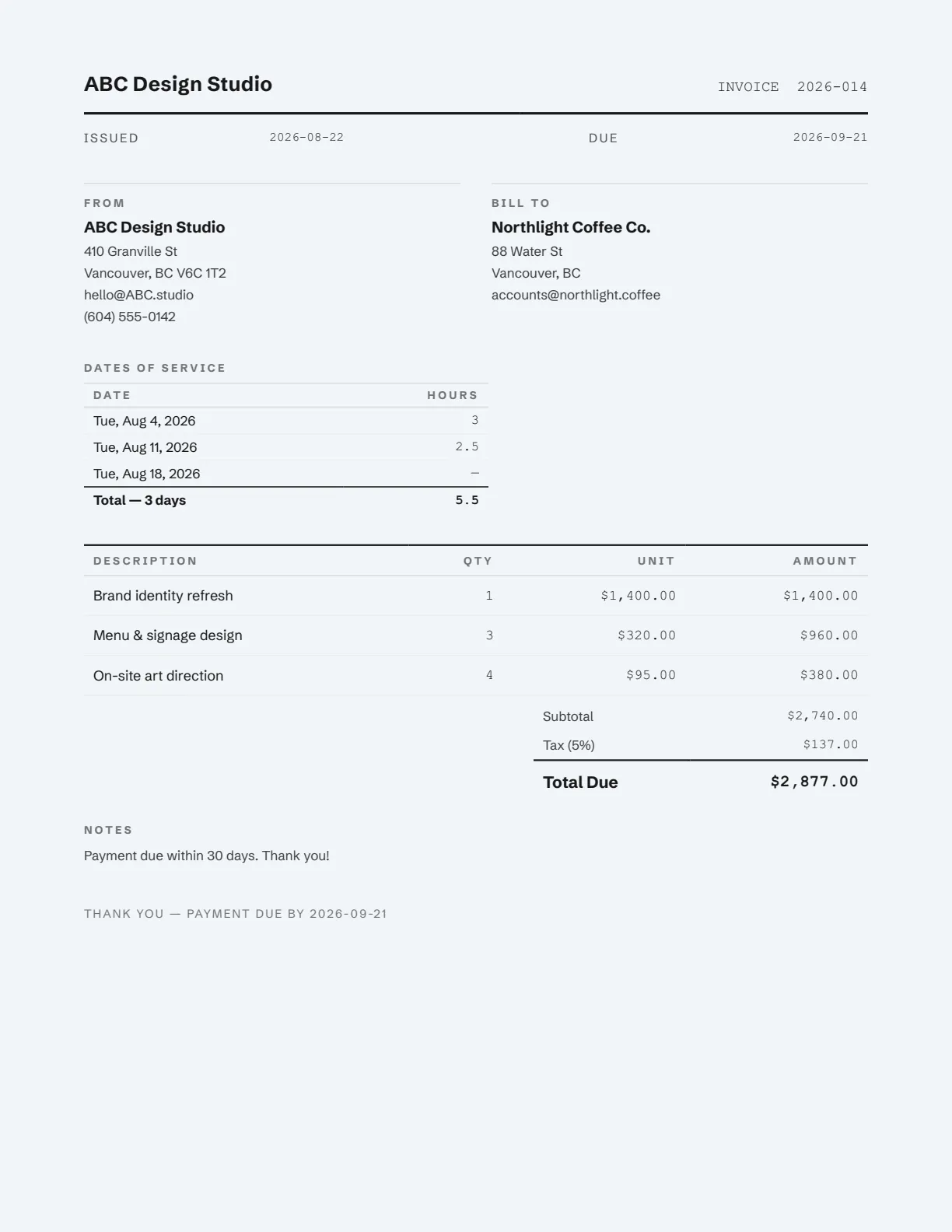 Auto Invoice Generator gallery image