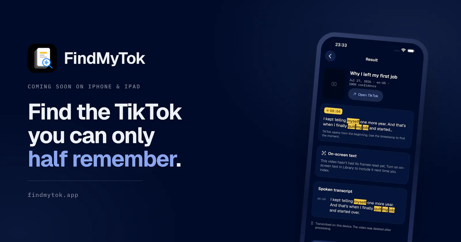 FindMyTok screenshot 1