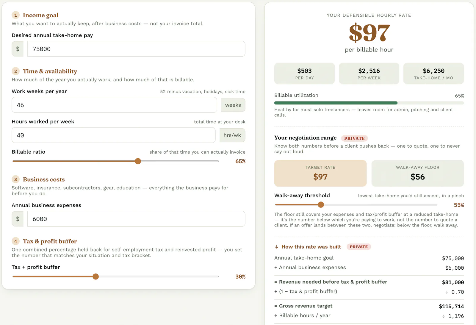 Rate Ledger screenshot 1
