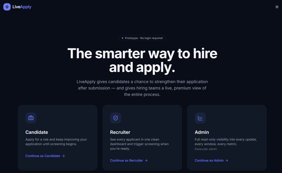 LiveApply-Smarter way to hire and apply