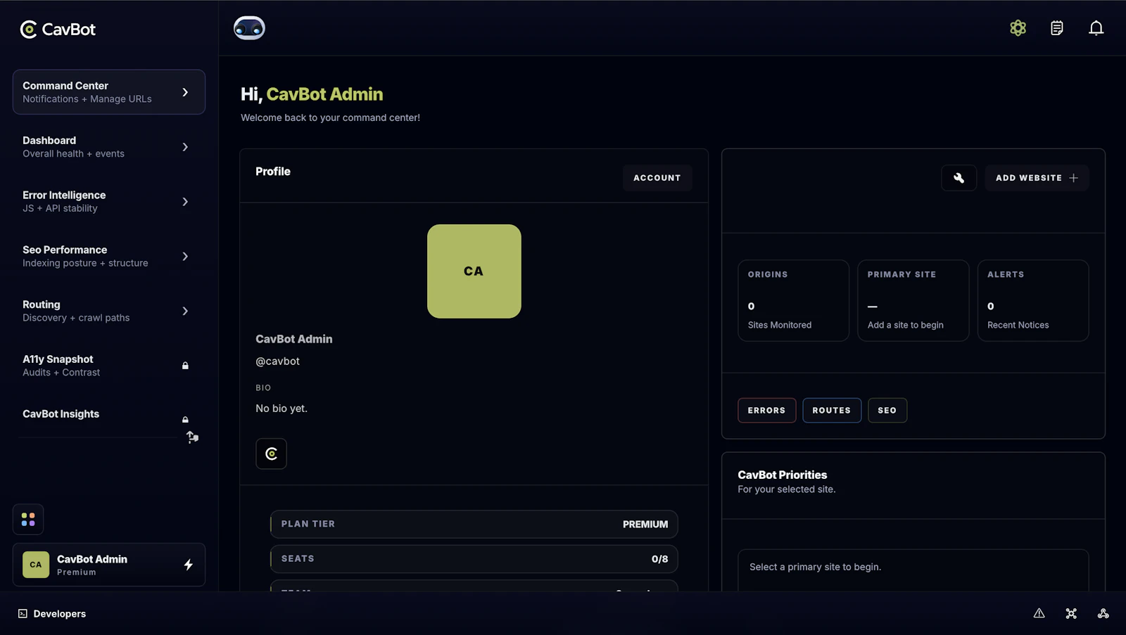 CavBot screenshot 3