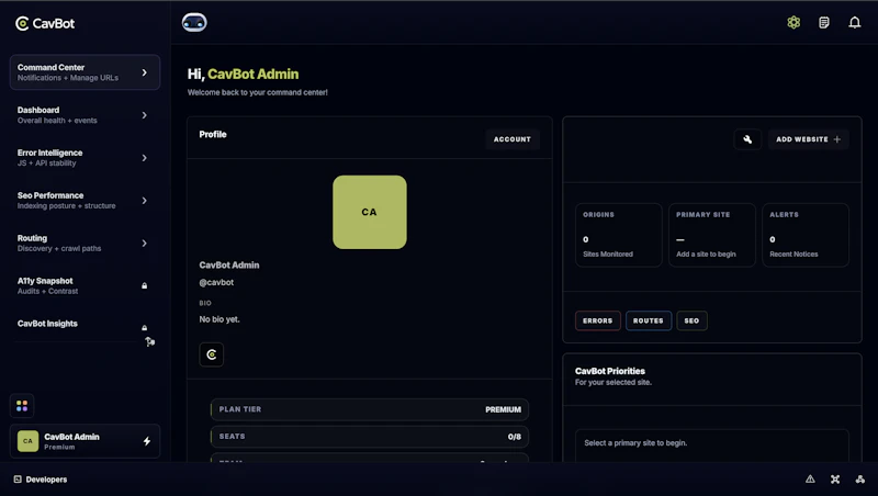 CavBot screenshot 3